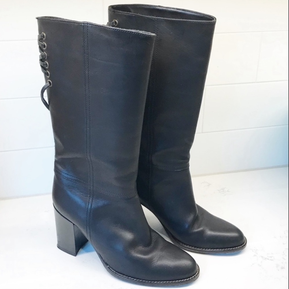 COACH “Coty” Full Smooth Leather Boots